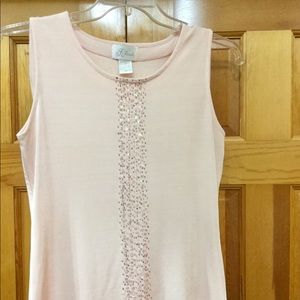 3/$20 Pink tank top with embellishments